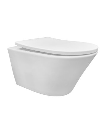 Vesta wandcloset rimless met Shade slim toiletzitting softclose en quick release mat wit