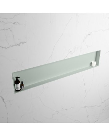Mondiaz Easy Nis 149,5x29,5cm in solid surface kleur Greey | Greey. 1 vak  geschikt voor in- of opbouw