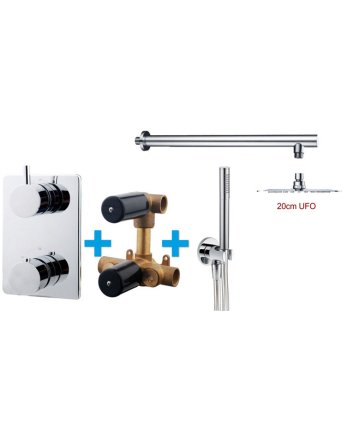 one-pack inbouwthermostaatset type 115 CHR (20cm ufo)