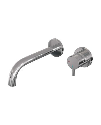 BRAUER Chrome Edition inbouw wastafelmengkraan met gebogen uitloop en rozetten model B1 chroom
