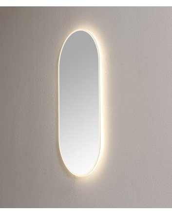 Sani DeLuxe Spiegel ambiance ovaal met LED verlichting, 3 kleur instelbaar & dimbaar  incl. spiegelverwarming