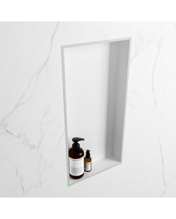 Mondiaz Easy Nis 59,5x29,5cm in solid surface kleur Greey | Talc. 1 vak  geschikt voor in- of opbouw