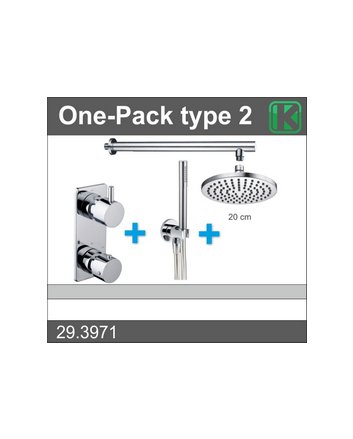 one-pack inbouwthermostaatset type 2 CHR (20cm)