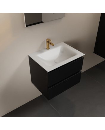 Mondiaz Aivy 60cm badmeubel Urban, wastafel Talc solid surface midden 1 kraangat