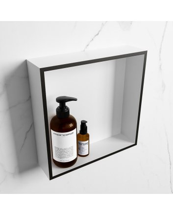 Mondiaz Easy Nis 29,5x29,5cm in solid surface kleur Urban | Talc. 1 vak  geschikt voor in- of opbouw