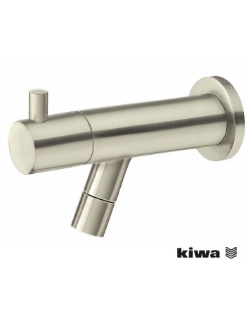 Amador fonteinkraan met muurbevestiging Kiwa 1/2'' geborsteld staal