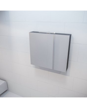 Mondiaz Cubb spiegelkast 80x70x16cm kleur dark brown met 2 deuren