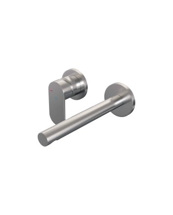 BRAUER Brushed Edition inbouw wastafelmengkraan met rechte uitloop en rozetten model C2 RVS geborsteld PVD