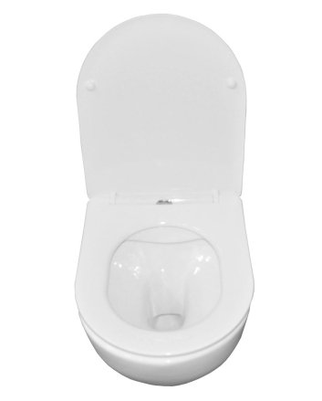 Nibiru rimless wandcloset met toiletzitting softclose en quick release glans wit