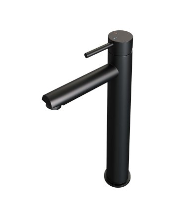 BRAUER Black Edition verhoogde opbouw wastafelmengkraan model A mat zwart
