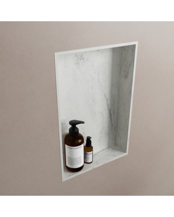 Mondiaz Easy Nis 44,5x29,5cm in solid surface kleur Opalo. 1 vak  geschikt voor in- of opbouw