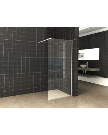 Slim profielset met stabilisatiestang 120 cm mat wit
