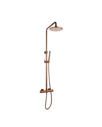 Sani DeLuxe Doucheset opbouw thermostatisch (in hoogte verstelbaar) rond Brons douchekop 30 cm