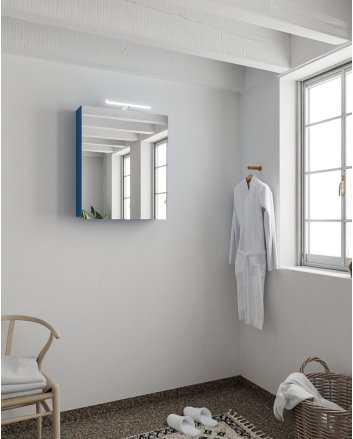 Mondiaz Cubb spiegelkast 60x70x16cm kleur jeans met 1 deur