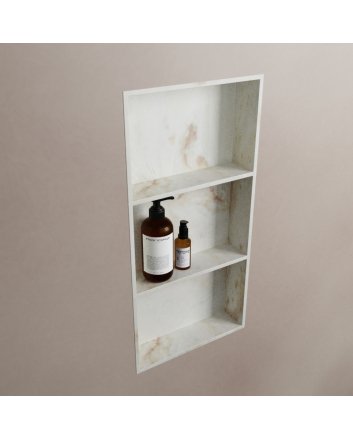 Mondiaz Easy Nis 149,5x29,5cm in solid surface kleur Frappe. 2 vakken geschikt voor in- of opbouw