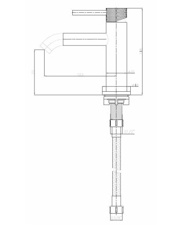 Ribbd fonteinkraan 1/2" gunmetal