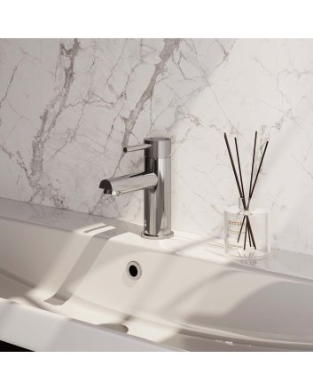 BRAUER Chrome Carving lage opbouw wastafelmengkraan model A chroom