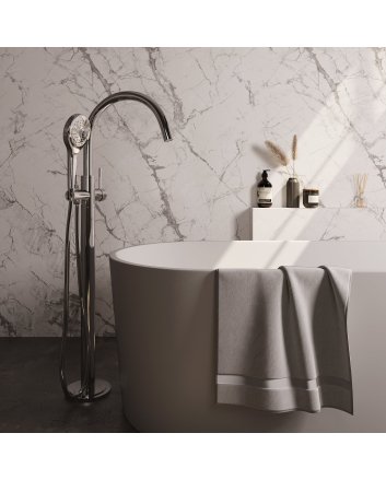 BRAUER Chrome Edition vrijstaande badmengkraan SET 02 met 3-standen handdouche en doucheslang chroom