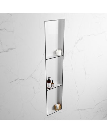 Mondiaz Easy Nis 149,5x29,5cm in solid surface kleur Urban | Talc. 3 vakken  geschikt voor in- of opbouw