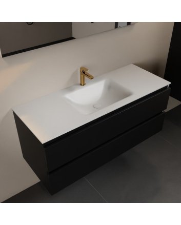 Mondiaz Aivy 120cm badmeubel Urban, wastafel Talc solid surface midden 1 kraangat