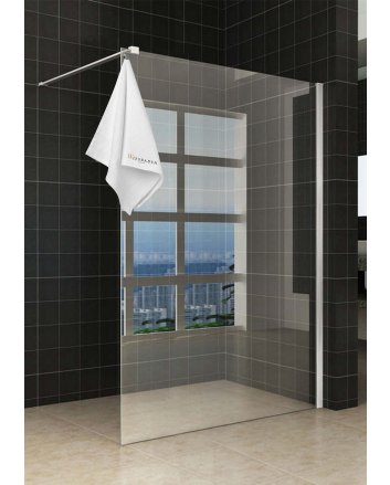 Sita inloopdouche met handdoekhouder 120x200 cm chroom/8 mm helder glas met Nano coating