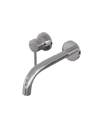 BRAUER Chrome Carving inbouw wastafelmengkraan met gebogen uitloop en rozetten model A2 chroom