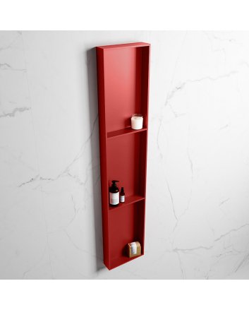Mondiaz Easy Nis 149,5x29,5cm in solid surface kleur Fire | Fire. 3 vakken  geschikt voor in- of opbouw