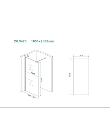Slim glasplaat 1050 x 2000 x 8 mm nano helder glas