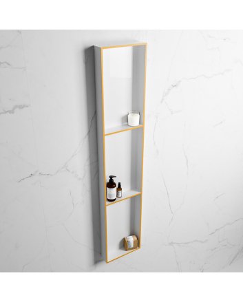 Mondiaz Easy Nis 149,5x29,5cm in solid surface kleur Ocher | Talc. 3 vakken  geschikt voor in- of opbouw