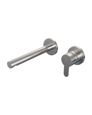 BRAUER Brushed Edition inbouw wastafelmengkraan met rechte uitloop en rozetten model D1 RVS geborsteld PVD