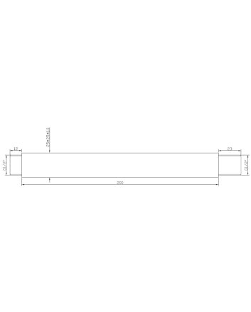 Rombo douchearm met plafondbevestiging 20 cm chroom