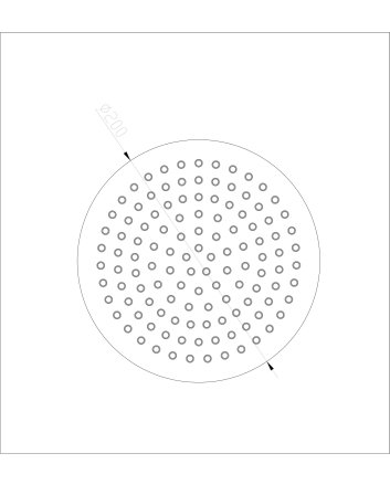 304 hoofddouche rond 20 cm RVS