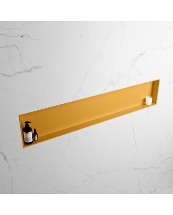 Mondiaz Easy Nis 149,5x29,5cm in solid surface kleur Ocher | Ocher. 1 vak  geschikt voor in- of opbouw