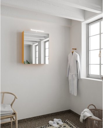 Mondiaz Cubb spiegelkast 50x70x16cm kleur ocher met 1 deur