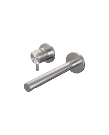 BRAUER Brushed Edition inbouw wastafelmengkraan met rechte uitloop en rozetten model B2 RVS geborsteld PVD