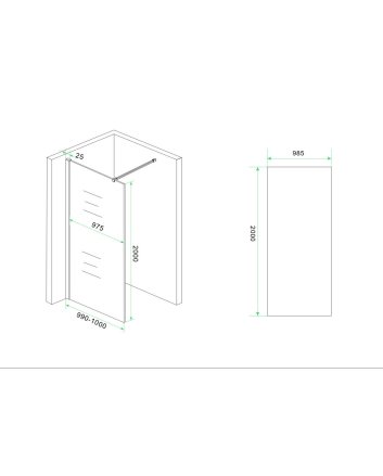 Slim glasplaat spiegelrook- naar helder glas 1000x2000 8mm nano
