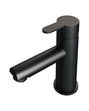BRAUER Black Edition lage opbouw wastafelmengkraan model D mat zwart