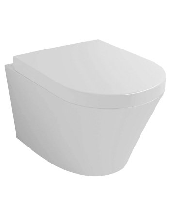 Vesta wandcloset met Vesta toiletzitting softclose en quick release glans wit