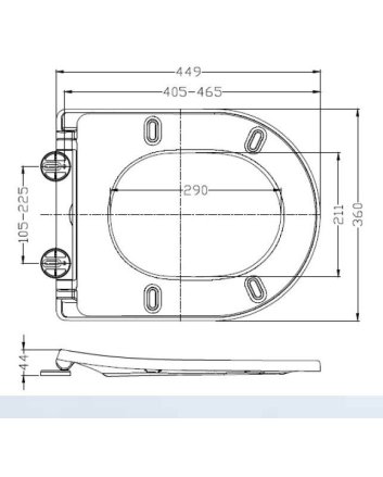 Vesta wandcloset rimless mat wit met Shade slim toiletzitting softclose en quick release mat zwart