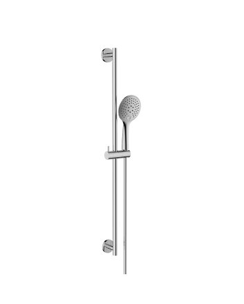 Unimatch glijstangset compleet met handdouche 3 standen Ø 12 cm chroom