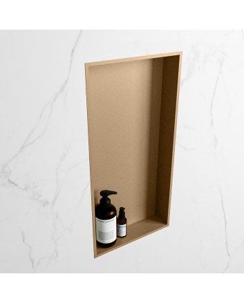 Mondiaz Easy Nis 59,5x29,5cm in solid surface kleur Oro | Oro. 1 vak  geschikt voor in- of opbouw