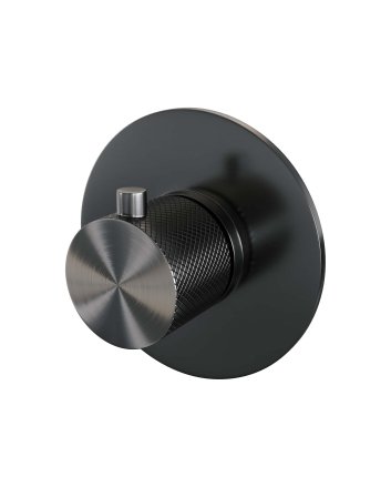 BRAUER Gunmetal Carving losse inbouwthermostaat met in- en afbouwdelen gunmetal geborsteld PVD