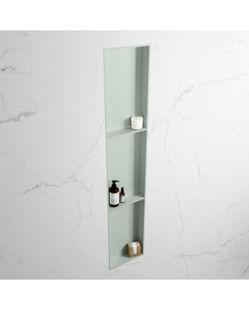 Mondiaz Easy Nis 149,5x29,5cm in solid surface kleur Greey | Greey. 3 vakken  geschikt voor in- of opbouw