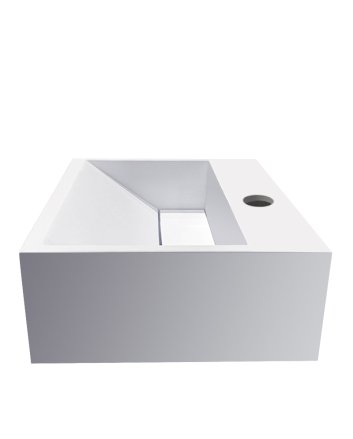Wiesbaden Julia fontein Solid surface 30 x 28 x 12,5 cm mat wit