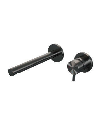 BRAUER Gunmetal Edition inbouw wastafelmengkraan met rechte uitloop en rozetten model B1 gunmetal geborsteld PVD