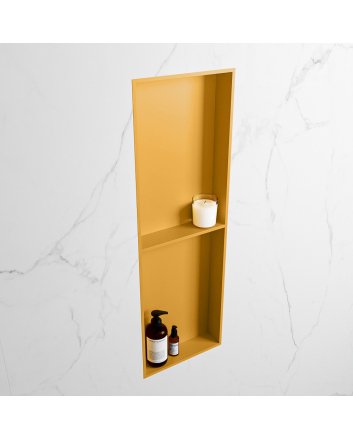 Mondiaz Easy Nis 149,5x29,5cm in solid surface kleur Ocher | Ocher. 2 vakken geschikt voor in- of opbouw