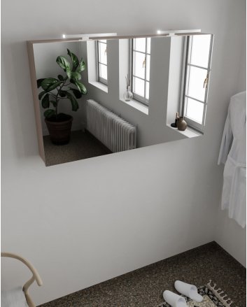 Mondiaz Cubb spiegelkast 120x70x16cm kleur smoke met 2 deuren