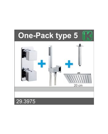 one-pack inbouwthermostaatset type 5 CHR (20cm)