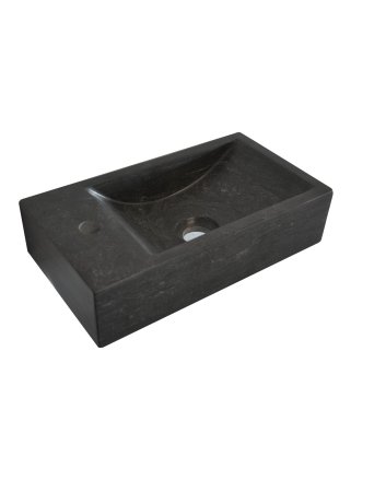 Sani DeLuxe Fontein Natuursteen Recto Mini 36x18x10 cm, links