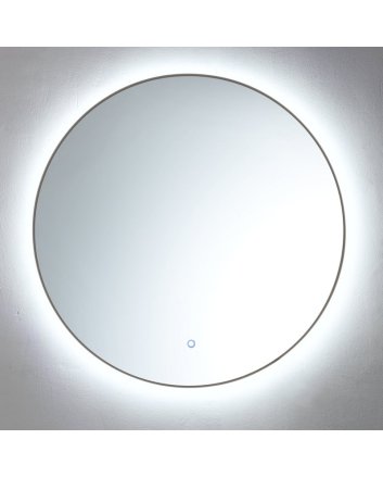 Sani DeLuxe Ronde spiegel Gun Metal met LED verlichting, 3 kleur instelbaar & dimbaar 100 incl. spiegelverwarming